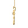 Thumbnail Image 2 of Previously Owned Diamond Cross Necklace 1/2 carat tw Round 10K Yellow Gold