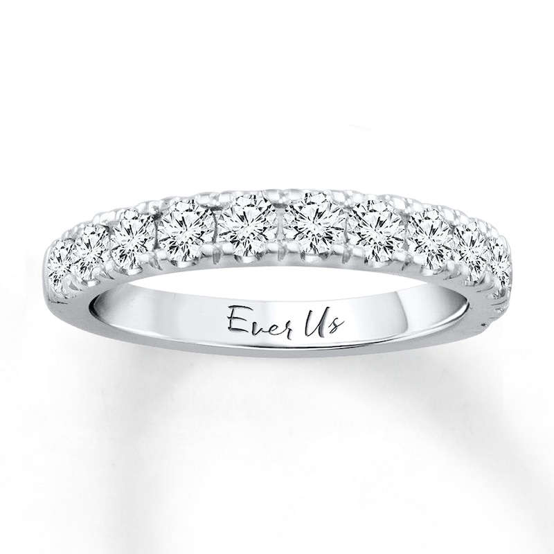 Main Image 1 of Previously Owned Ever Us Diamond Band 1 ct tw Round-cut 14K White Gold