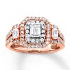 Thumbnail Image 1 of Previously Owned Diamond 3-Stone Ring 1-1/2 ct tw Emerald-cut 14K Two-Tone Gold