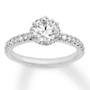Thumbnail Image 1 of Previously Owned Diamond Engagement Ring 1-1/4 ct tw Round-cut 14K White Gold