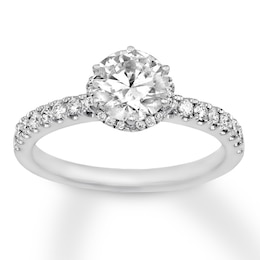 Previously Owned Diamond Engagement Ring 1-1/4 ct tw Round-cut 14K White Gold