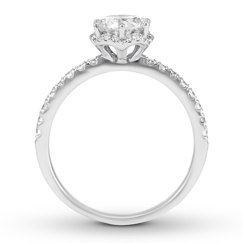 Main Image 2 of Previously Owned Diamond Engagement Ring 1-1/4 ct tw Round-cut 14K White Gold