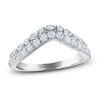 Thumbnail Image 1 of Previously Owned Diamond Contour Wedding Band 3/4 ct tw Marquise/Round 14K White Gold