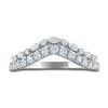 Thumbnail Image 3 of Previously Owned Diamond Contour Wedding Band 3/4 ct tw Marquise/Round 14K White Gold