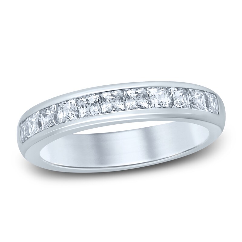 Main Image 1 of Previously Owned Diamond Anniversary Ring 1 ct tw Princess 14K White Gold