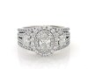 Thumbnail Image 1 of Previously Owned Oval & Round-Cut Bridal Set 1-7/8 ct tw 14K White Gold