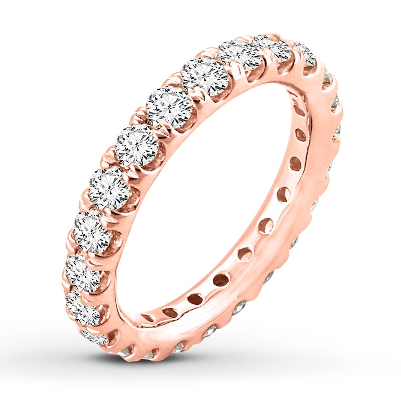 Main Image 4 of Previously Owned Diamond Eternity Ring 2 ct tw Round-cut 14K Rose Gold