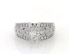 Thumbnail Image 1 of Previously Owned Round & Marquise-Cut Diamond Ring 1-1/2 ct tw 14K White Gold