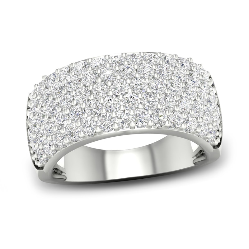Main Image 1 of Previously Owned Lab-Grown Diamond Ring 2 ct tw Round 14K White Gold