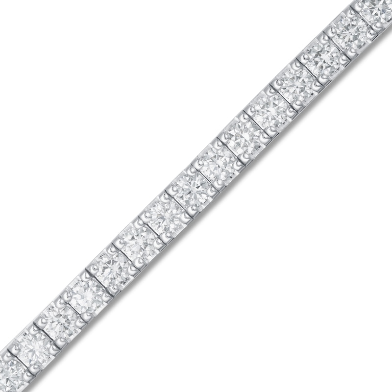 Main Image 2 of Previously Owned Lab-Grown Diamond Bracelet 5 ct tw Round 14K White Gold
