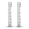 Thumbnail Image 1 of Previously Owned Lab-Grown Diamond Hoop Earrings 1 ct tw Round 14K White Gold