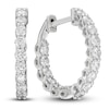 Thumbnail Image 2 of Previously Owned Lab-Grown Diamond Hoop Earrings 1 ct tw Round 14K White Gold