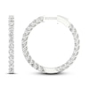 Thumbnail Image 2 of Previously Owned Lab-Grown Diamond Hoop Earrings 3 ct tw Round 14K White Gold