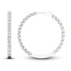 Thumbnail Image 2 of Previously Owned Lab-Grown Diamond Hoop Earrings 7 ct tw Round 14K White Gold