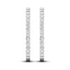 Thumbnail Image 3 of Previously Owned Lab-Grown Diamond Hoop Earrings 7 ct tw Round 14K White Gold