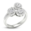 Thumbnail Image 2 of Previously Owned Lab-Created Diamond Ring 1 ct tw Oval/Emerald/Pear/Round 14K White Gold