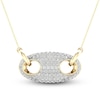 Thumbnail Image 1 of Previously Owned Men's Lab-Grown Diamond Necklace 1-1/2 ct tw Round 14K Yellow Gold 22"