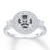 Thumbnail Image 1 of Previously Owned Diamond Ring Setting 5/8 ct tw Baguette & Round 14K White Gold