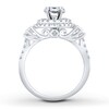 Thumbnail Image 2 of Previously Owned Diamond Ring Setting 5/8 ct tw Baguette & Round 14K White Gold