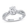 Thumbnail Image 1 of Previously Owned Lab-Grown Diamond Engagement Ring 2 ct tw Oval 14K White Gold