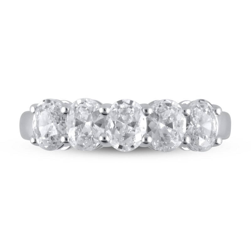 Main Image 3 of Previously Owned Lab-Grown Diamond Wedding Band 1-1/2 ct tw Oval 14K White Gold