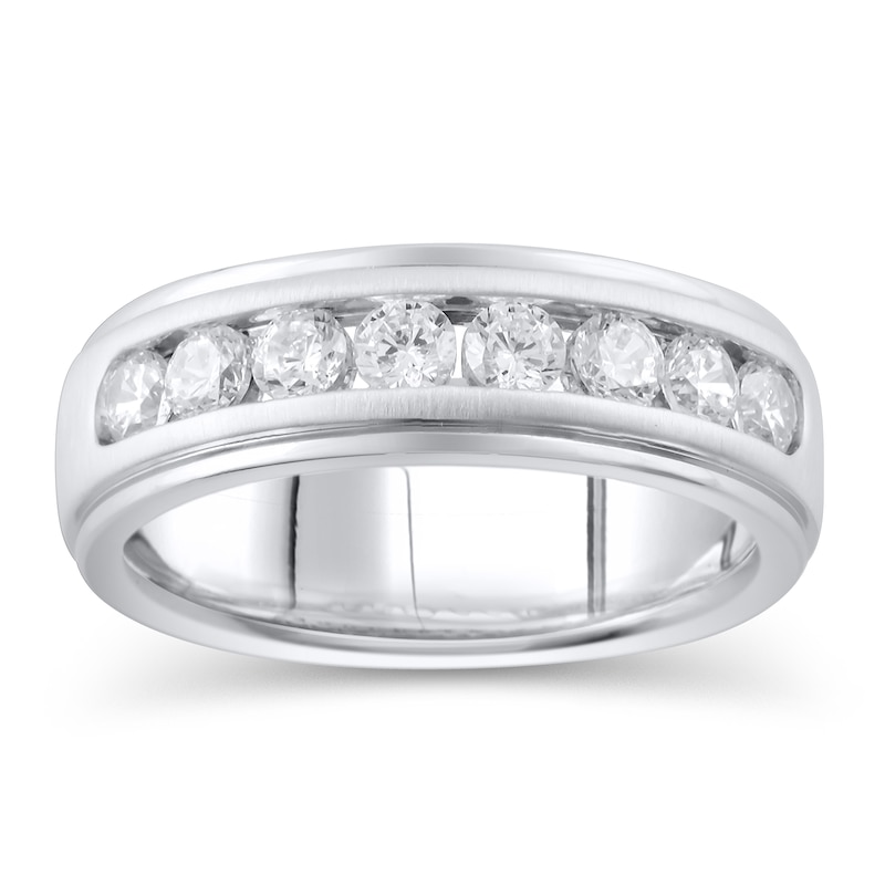 Main Image 1 of Previously Owned Lab-Created Diamond Ring 1 ct tw Round 10K White Gold