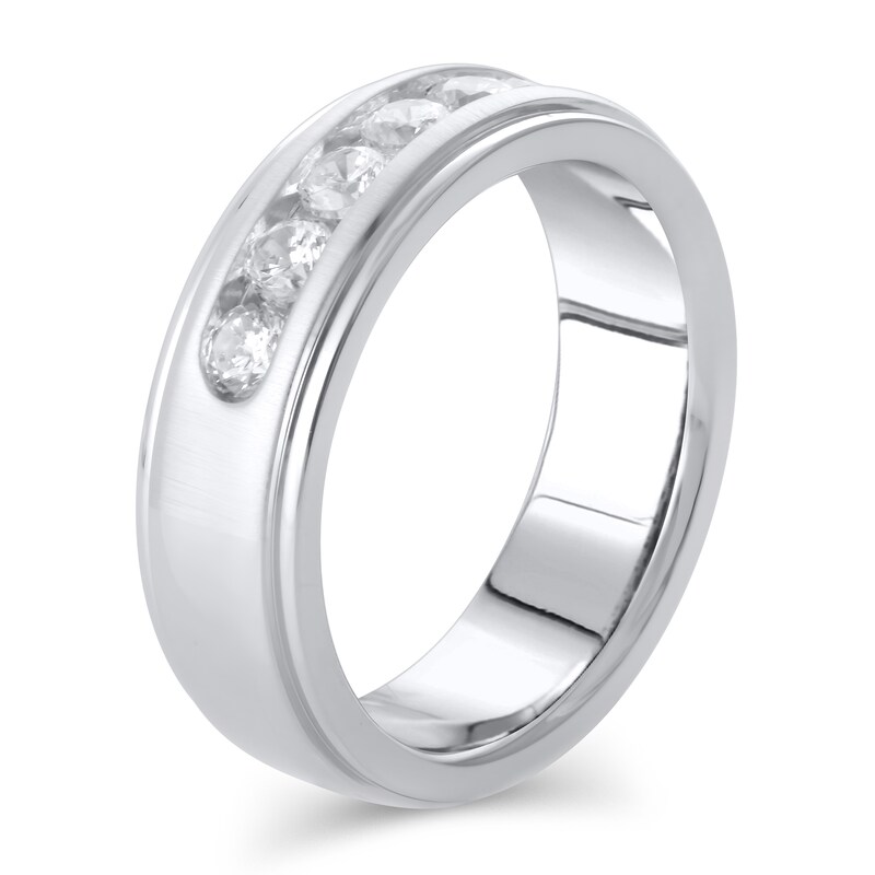 Main Image 2 of Previously Owned Lab-Created Diamond Ring 1 ct tw Round 10K White Gold