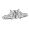 Thumbnail Image 1 of Previously Owned Lab-Grown Diamond Engagement Ring 2 ct tw Princess/Round 14K White Gold