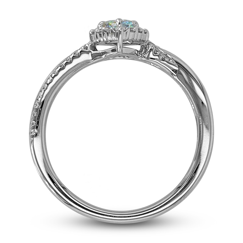 Main Image 3 of Previously Owned THE LEO First Light Diamond Ring 1/2 ct tw 14K White Gold