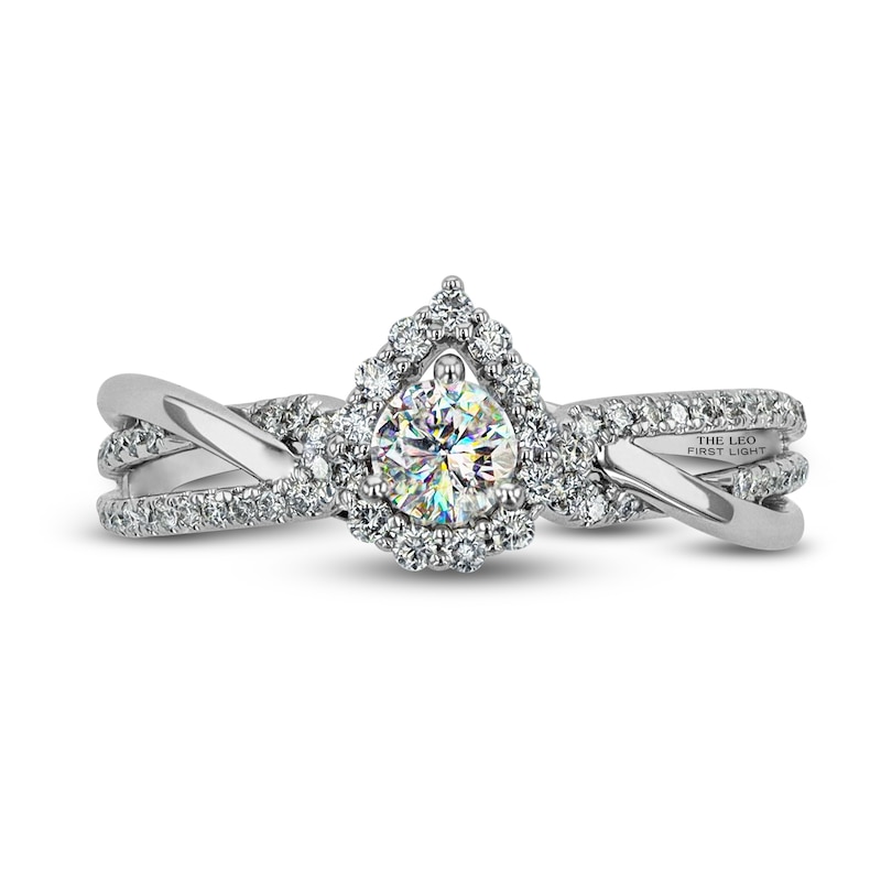 Main Image 4 of Previously Owned THE LEO First Light Diamond Ring 1/2 ct tw 14K White Gold
