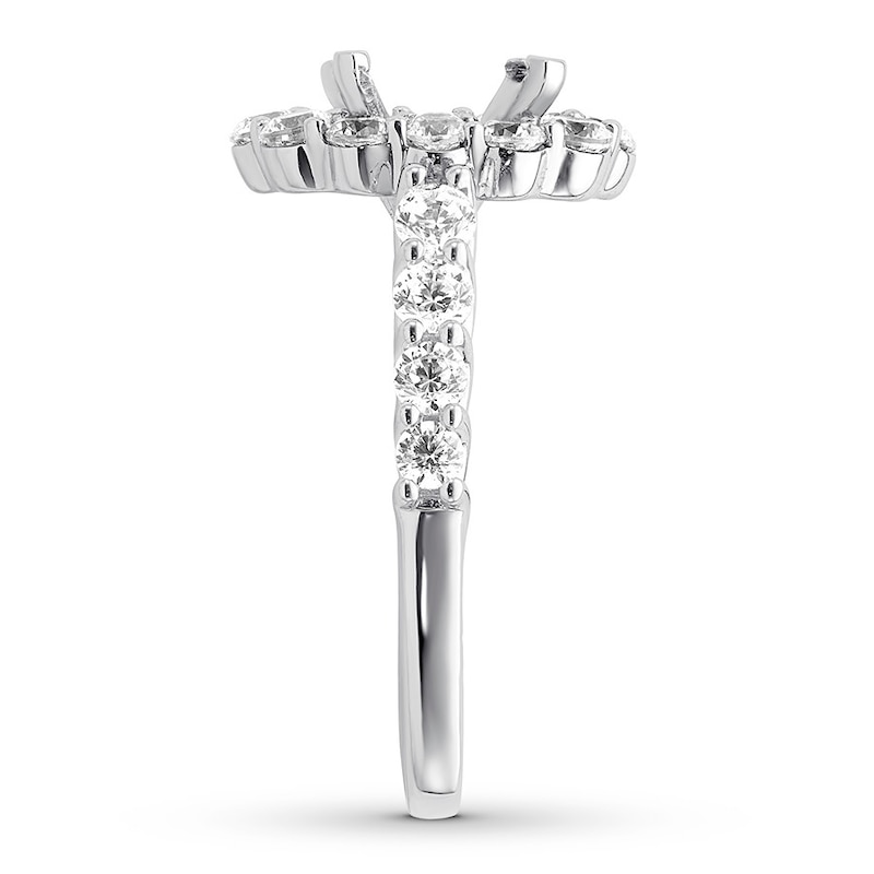 Main Image 2 of Previously Owned Diamond Ring Setting 1-3/8 ct tw Round 18K White Gold