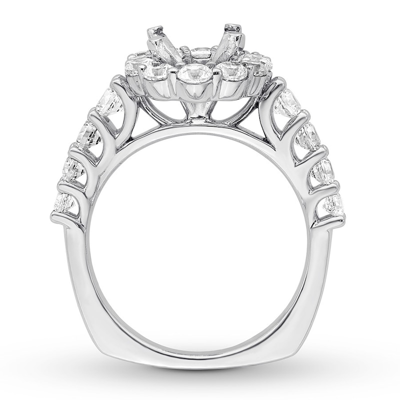 Main Image 3 of Previously Owned Diamond Ring Setting 1-3/8 ct tw Round 18K White Gold
