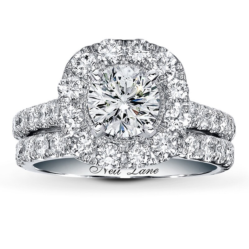 Main Image 3 of Previously Owned Neil Lane Bridal Setting 2 ct tw Diamonds 14K White Gold