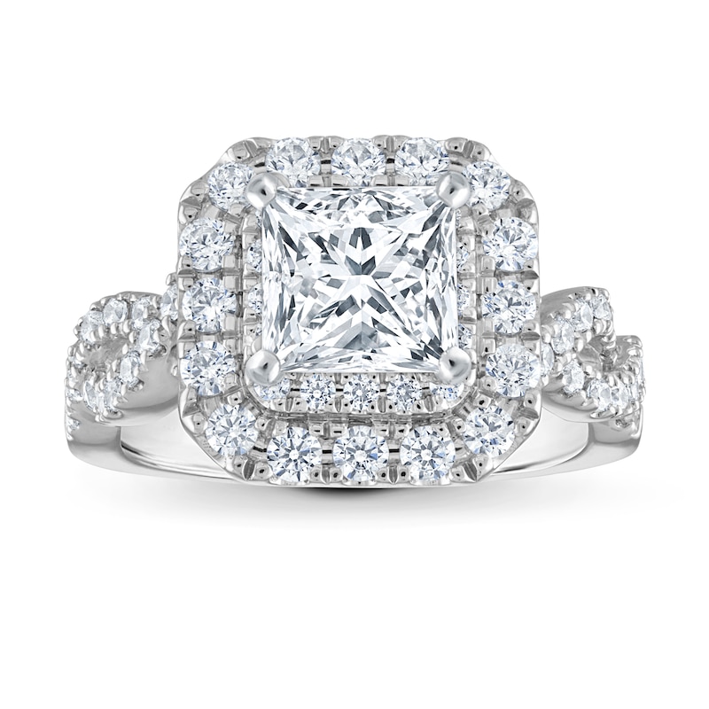 Main Image 3 of Previously Owned Vera Wang WISH Diamond Engagement Ring Setting 1 ct tw Round 14K White Gold