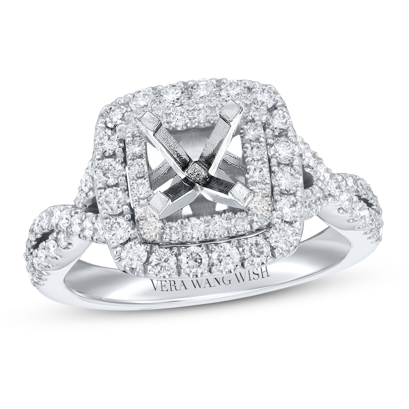 Main Image 1 of Previously Owned Vera Wang WISH Ring Setting 3/4 ct tw Diamonds 14K White Gold