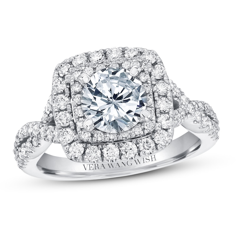 Main Image 3 of Previously Owned Vera Wang WISH Ring Setting 3/4 ct tw Diamonds 14K White Gold