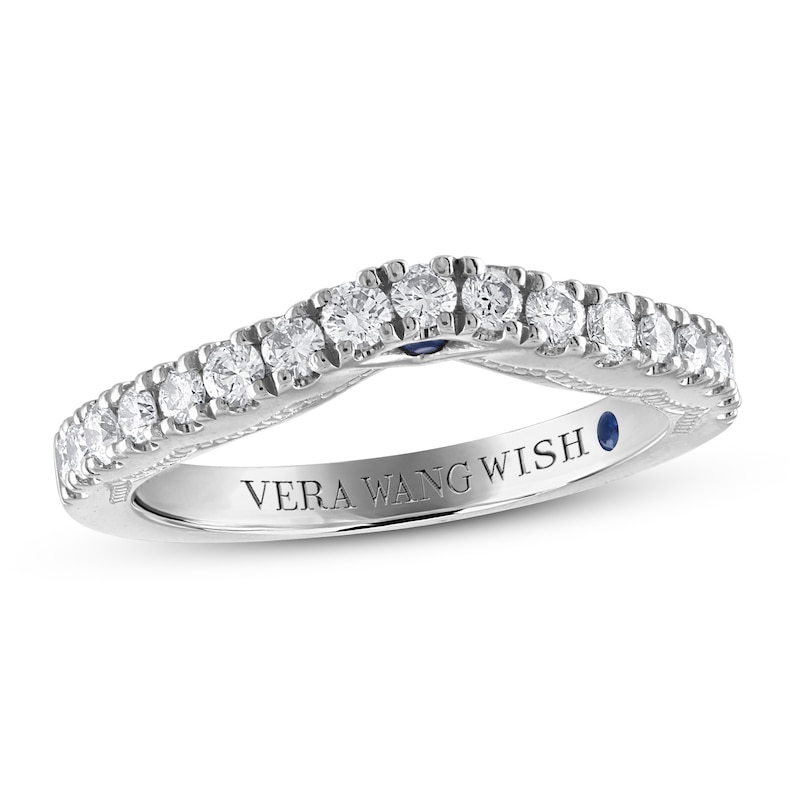 Main Image 1 of Previously Owned Vera Wang WISH Diamond Wedding Band 1/2 ct tw Round Platinum