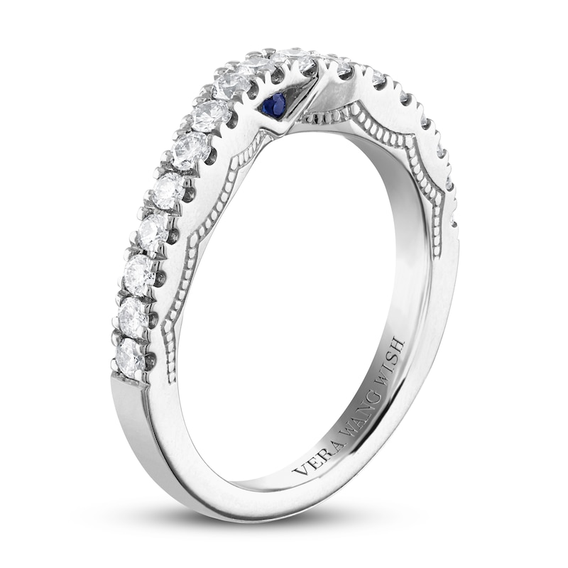 Main Image 2 of Previously Owned Vera Wang WISH Diamond Wedding Band 1/2 ct tw Round Platinum