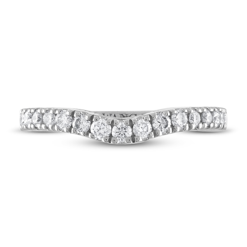 Main Image 3 of Previously Owned Vera Wang WISH Diamond Wedding Band 1/2 ct tw Round Platinum