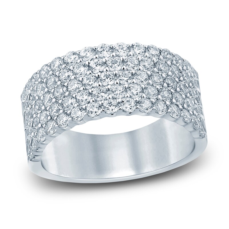 Main Image 1 of Previously Owned Lab-Grown Diamond Anniversary Band 2 ct tw Round 14K White Gold