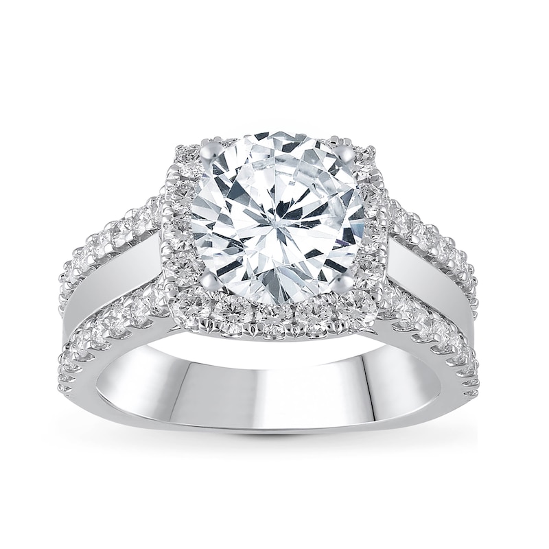 Main Image 3 of Previously Owned Diamond Engagement Ring Setting 1 ct tw Round 18K White Gold