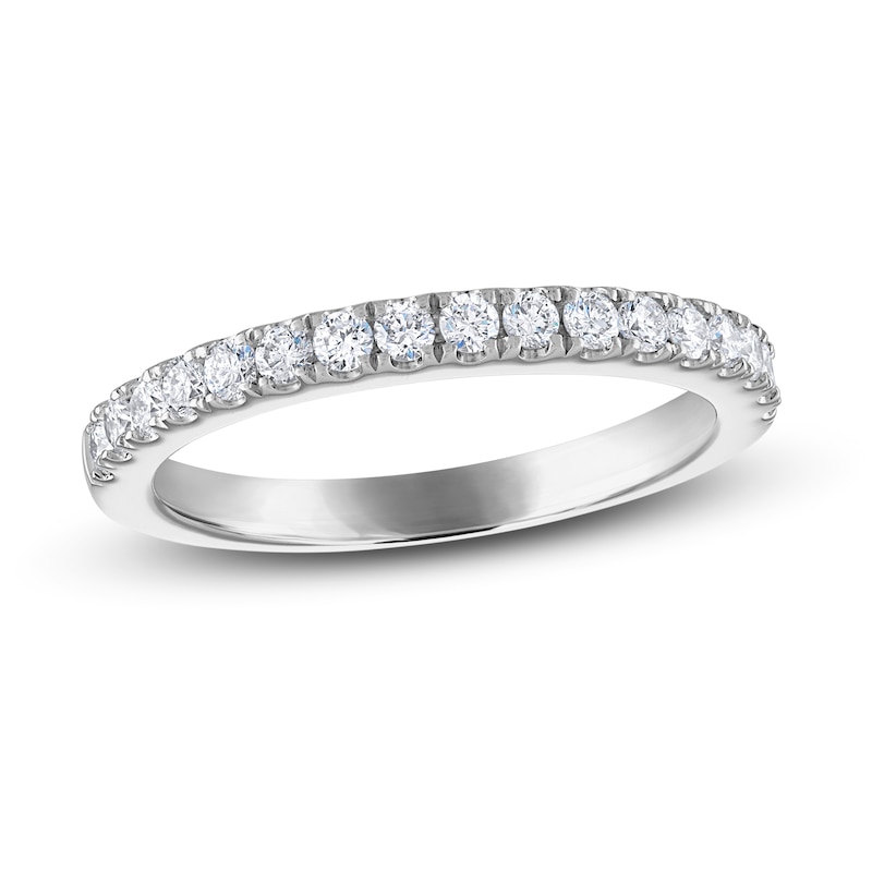 Main Image 1 of Previously Owned Vera Wang WISH Diamond Wedding Band 3/8 ct tw Round 14K White Gold