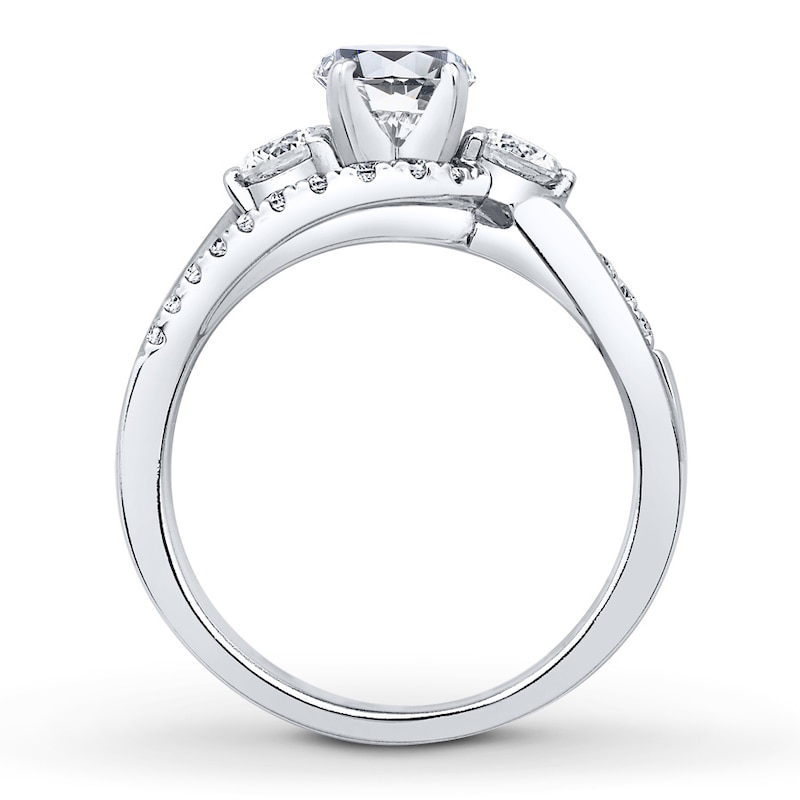 Main Image 2 of Previously Owned Colorless Diamond Ring Setting 5/8 ct tw 14K White Gold