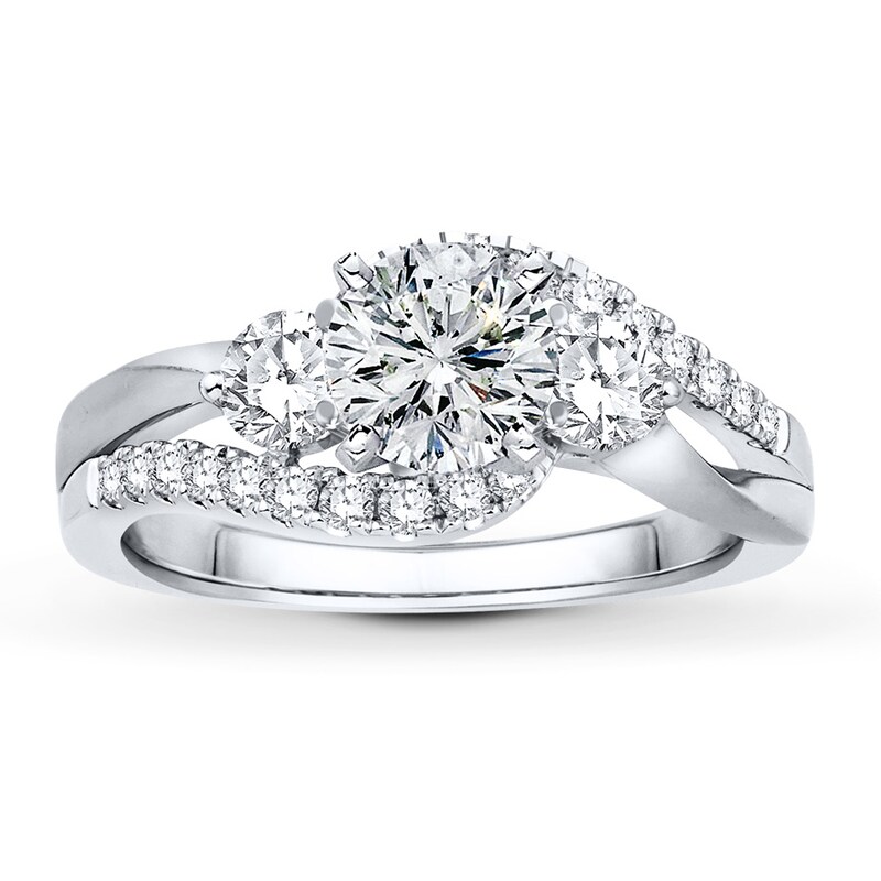 Main Image 3 of Previously Owned Colorless Diamond Ring Setting 5/8 ct tw 14K White Gold