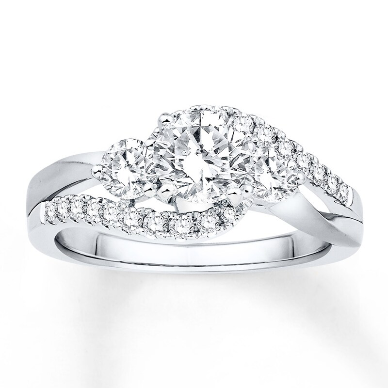 Main Image 4 of Previously Owned Colorless Diamond Ring Setting 5/8 ct tw 14K White Gold