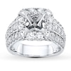 Thumbnail Image 1 of Previously Owned Diamond Engagement Ring Setting 2 ct tw Round 18K White Gold