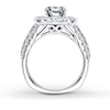 Thumbnail Image 2 of Previously Owned Diamond Engagement Ring Setting 2 ct tw Round 18K White Gold