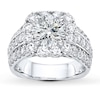 Thumbnail Image 3 of Previously Owned Diamond Engagement Ring Setting 2 ct tw Round 18K White Gold