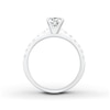 Thumbnail Image 2 of Previously Owned Diamond Engagement Ring Setting 3/8 ct tw Round Platinum