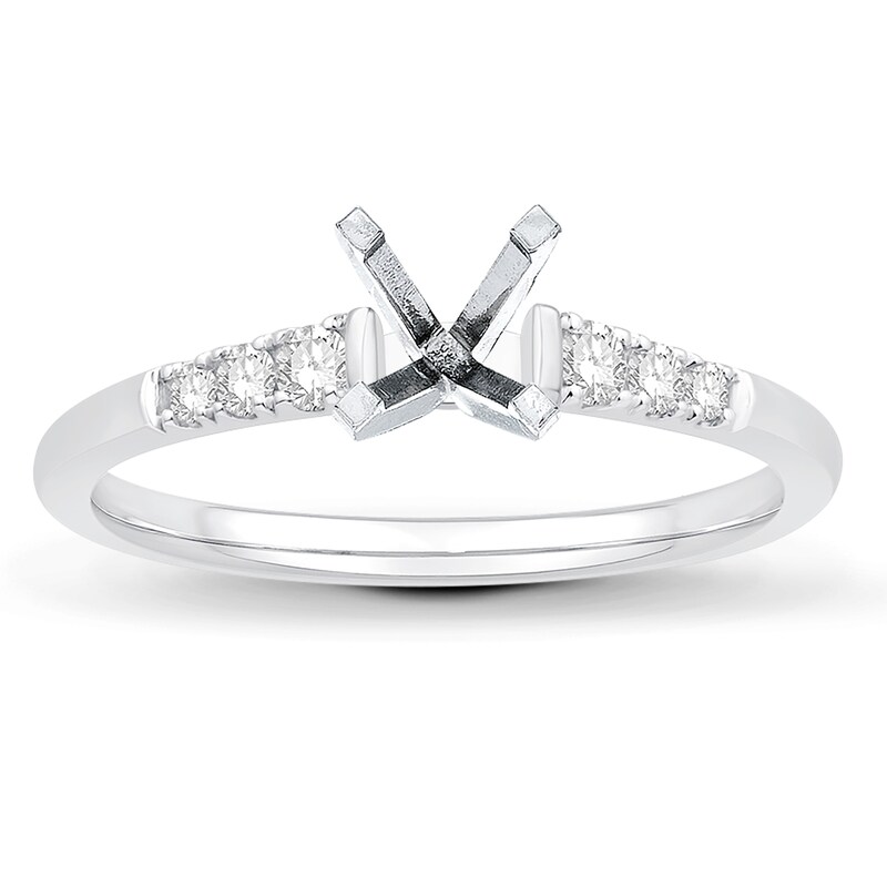 Main Image 1 of Previously Owned Diamond Engagement Ring Setting 1/6 ct tw Round Platinum